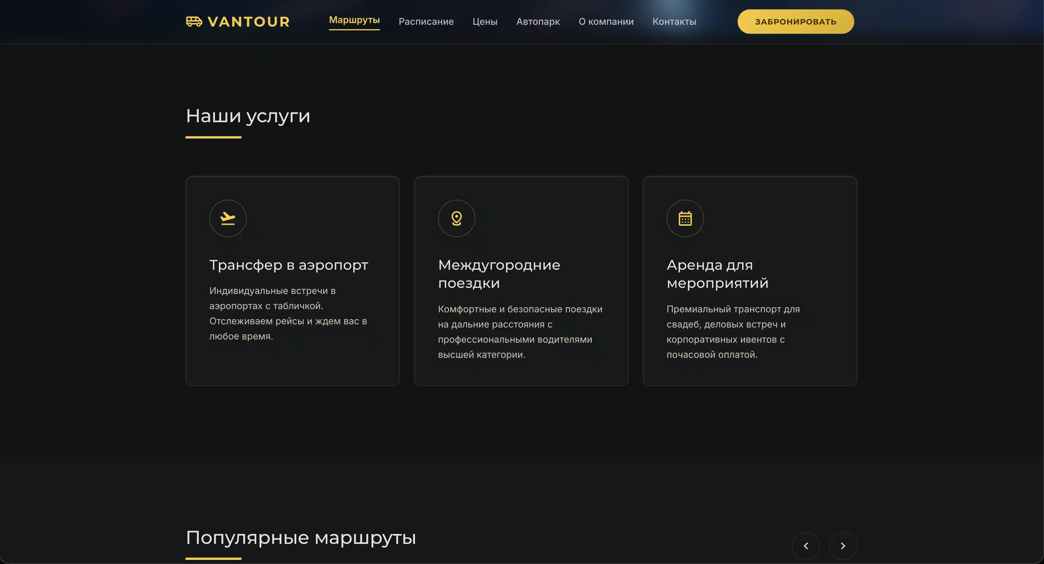 Услуги VANTOUR: трансфер в аэропорт, междугородние поездки и аренда